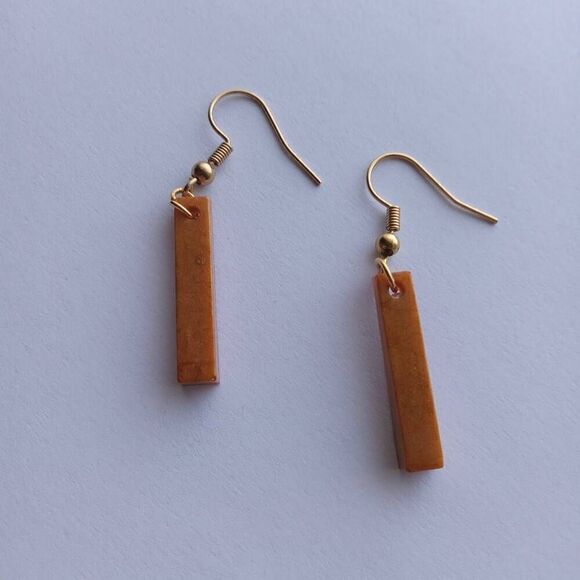 Hand Crafted Jewelry - 💕5/25 Carmel bar earrings